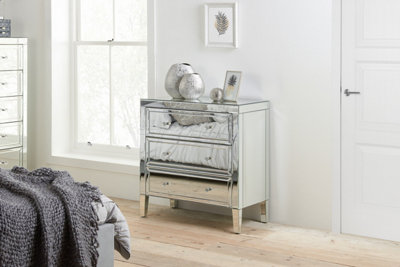 Birlea Valencia 3 Drawer Chest Mirrored