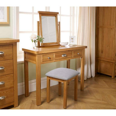 B&Q -  Woburn 3 Drawer Dressing Table Oak