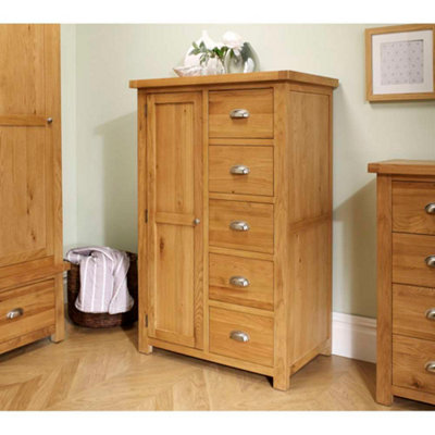 B&Q -  Woburn 1 Door 5 Drawer Wardrobe Oak