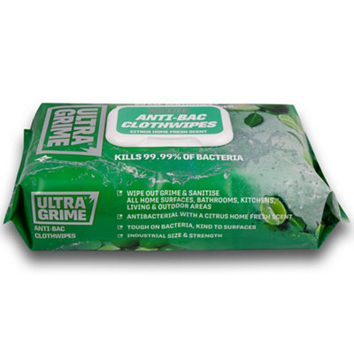 B&Q -  Life Citrus Anti-Bacterial WipesPack Of 80