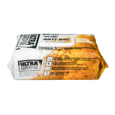 Uniwipe Ultragrime Anti Bac Large Cleaning Surface Wipes Hand Wipes X100 Pack from B&Q
