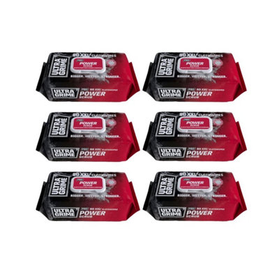 B&Q -  Pro 5920-6 Xxl Power Scrub Cleaning Wipes Pack Inc 80 Wipes X6 Pcs (480 Wipes Total)