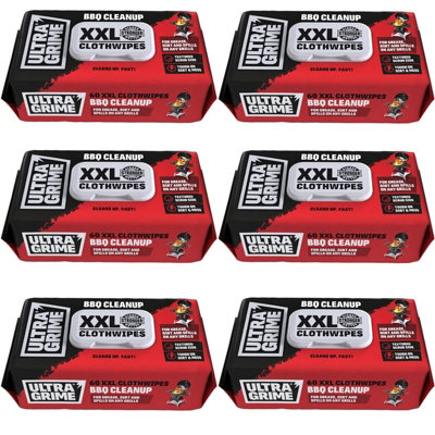 Uniwipe X6 Ultragrime Xxl Bbq Grill Utensil Cleaning X60 Textured Power Scrub Wipes 5650 from B&Q
