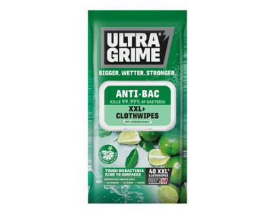 Ultragrime Anti-Bac Xxl+ Clothwipes 40Pk