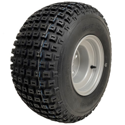 Journey 18X9.50-8 Atv Knobby Tyre Fitted On 4 Stud 4 Inch Pcd Steel Rim Wanda P322 4 Ply from B&Q