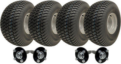 B&Q -  20X10.00-8 Twin Axle Atv Quad Trailer Kit 4 Wheels Wanda P332 No Hitch 1800Kgs
