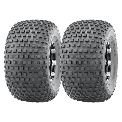 B&Q -  22X11.00-8 Knobby Atv Tyres Steel Rim 25mm Ball Bearings 4 Ply Wheels (Set Of 2)