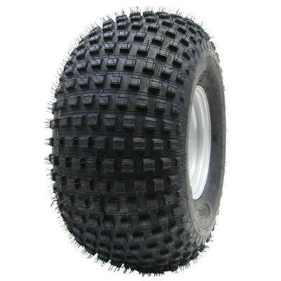 B&Q -  22X11.00-8 Knobby Atv Tyre Steel Rim 25mm Ball Bearings 4 Ply Trailer Quad Wheel