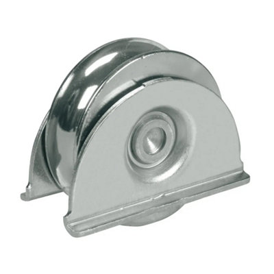 Ibfm 80Mm Round Groove Wheel 16.5Mm Groove In Countersunk Bracket