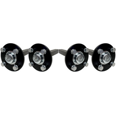 B&Q -  Hub & Stub Axles Quad Atv Trailer 4 Stud 100mm Pcd 40X40mm High SpeedSet Of 4