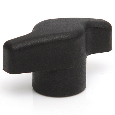 B&Q -  M6 Female Nylon Wing Knob (Brass Insert)