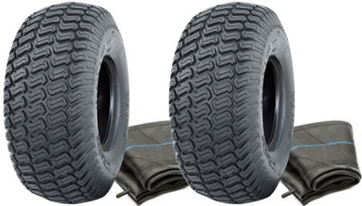 Parnells 15X6.00-6 Lawnmower Tyres & Tubes 4Ply Wanda P332 Tr13 Inner Tubes (Set Of 2) from B&Q