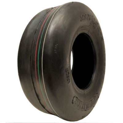 B&Q - 11X4.00-5 Smooth Lawnmower Slick Tyre 4-Ply Tubeless  P607 Pattern 150Kgs