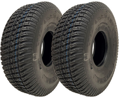 Parnells 4.10/3.50-4 Lawnmower Grass Multi Turf Tyres 4Ply Tubeless Wanda P332 (Set Of 2) from B&Q