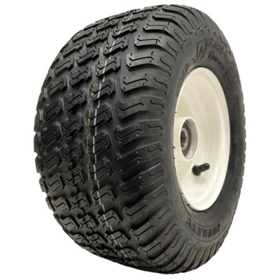 B&Q -  13X6.50-6 Grass Lawnmower Tyre & Steel Wheel Rim Wanda P33225mm 6205 Bearings