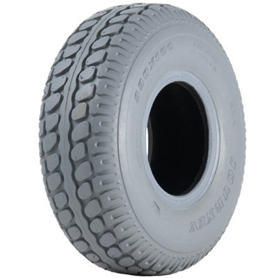 Journey 330X100 Mobility Scooter Tyre Block Pneumatic 4-Ply Non Marking 400-5 P525 Grey
