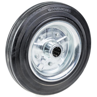 200Mm Wheel With Black Rubber On Pressed Steel Centre 5060462566075 - Image 4