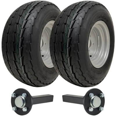 Parnells 20.5X8.00-10 Trailer Kit High Speed Road Legal Wheels + Hub & Stub Axle 750Kgs from B&Q