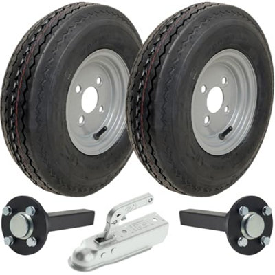 Parnells 4.80/4.00-8 Trailer Kit High Speed Road Legal WheelsHub & Stub Axles & Hitch from B&Q