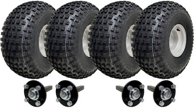 B&Q -  22X11.00-8 Twin Axle Knobby Atv Quad Trailer Kit Road Legal Load Capacity 620Kgs