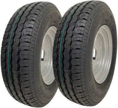 Parnells 145R10 Trailer WheelTyre 10" 500Kgs 84/82N 4 Stud 4 Inch Pcd E-Mark (Set Of 2) from B&Q