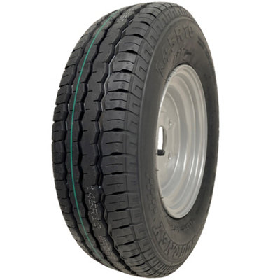 Parnells 145R10 Trailer WheelTyre 10" 500Kgs 84/82N 4 Stud 4 Inch Pcd E-Mark Road Legal from B&Q