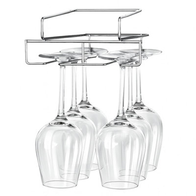 Innoteck Essentials Under Kitchen Cabinet Wine Glass Holder from B&Q