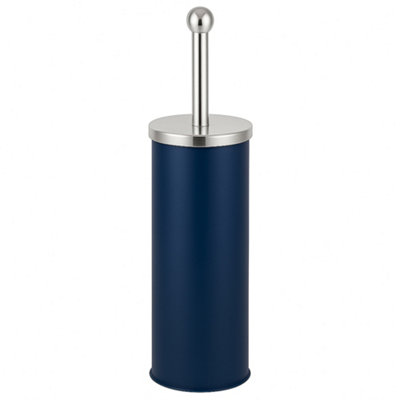 Innoteck Essentials Bathroom Toilet Brush And Holder With Matt Finish And Stainless Steel Handle - Blue