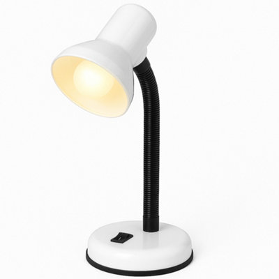 Innoteck Adjustable Desk Lamp With Flexible Arm White from B&Q