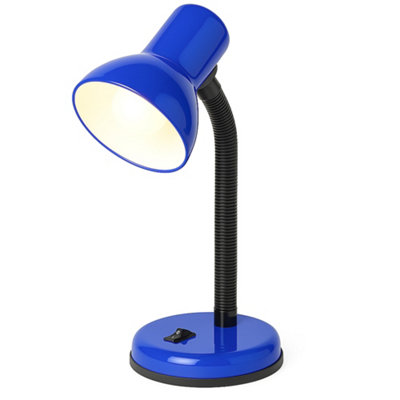 Innoteck Adjustable Desk Lamp With Flexible Arm Blue from B&Q