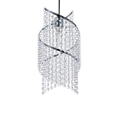 Innoteck Spiral Droplet Pendant Light ShadeClear from B&Q