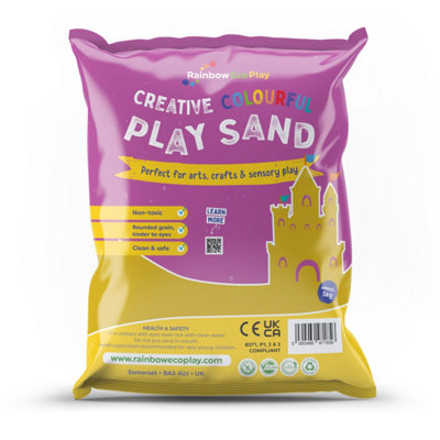 Rainbow Eco Play   Coloured Yellow Sand   5Kg   Kids 100% Natural Play Sand   Sand ArtChildrens Crafts from B&Q