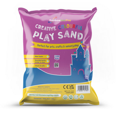 Rainbow Eco Play   Coloured Blue Sand   5Kg   Kids 100% Natural Play Sand   Sand ArtChildrens Crafts from B&Q