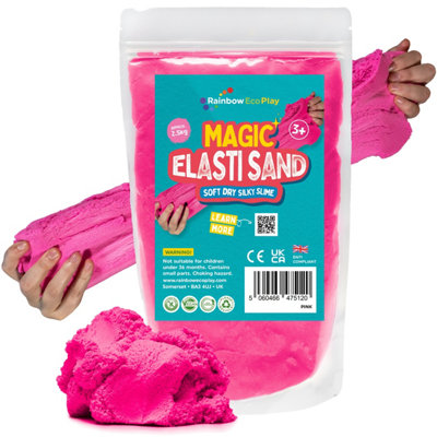 Rainbow Eco PlayMagic Play Sand For KidsElasti2.5KgChildrens Eco-Friendly Non-Toxic Natural Coloured Sand from B&Q