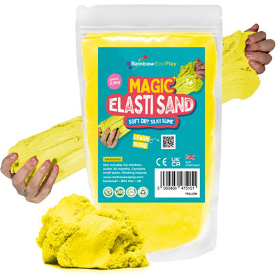 Rainbow Eco PlayMagic Play Sand For Kids Elasti2.5KgChildrens Eco-Friendly Non-Toxic Natural Coloured Sand from B&Q