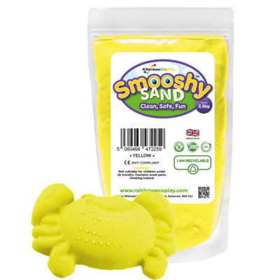 Rainbow Eco Play Magic Play Sand For Kids Smooshy2.5KgChildrens Eco Friendly Natural Coloured Sand from B&Q