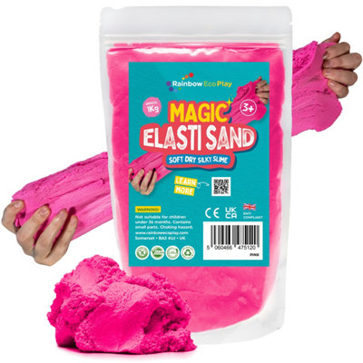 Rainbow Eco PlayMagic Play Sand For KidsElasti1KgChildrens Eco-Friendly Non-Toxic Natural Coloured Sand from B&Q