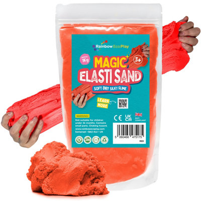 Rainbow Eco PlayMagic Play Sand For KidsElasti1KgChildrens Eco-Friendly Non-Toxic Natural Coloured Sand from B&Q