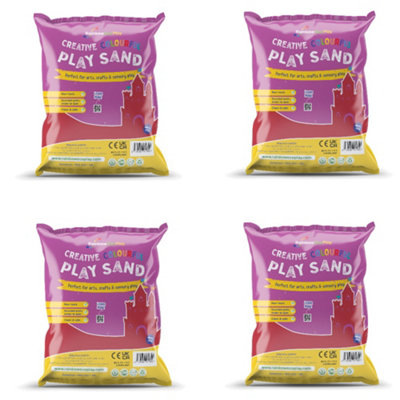 Rainbow Eco Play   Coloured Red Sand   20Kg   100% Natural   Play Sand Art Kits For Kids   Childrens Craft   4X5Kg from B&Q