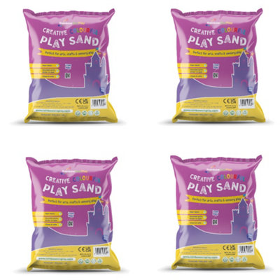 Rainbow Eco Play   Coloured Purple Sand   20Kg   100% Natural   Play Sand Art Kits For Kids   Childrens Craft   4X5Kg from B&Q