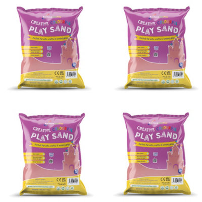 Rainbow Eco Play   Coloured Pink Sand   20Kg   100% Natural   Play Sand Art Kits For Kids   Childrens Craft   4X5Kg from B&Q