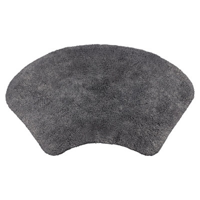 Allure Bath Fashions Curved Shower Mat 100% CottonCharcoal from B&Q