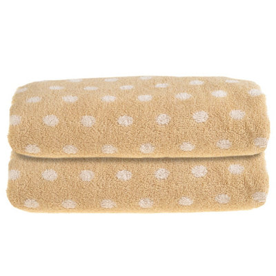 Allure Bath Fashions Patterned Polka Dot Bath Towel Pack Of 2Stone from B&Q