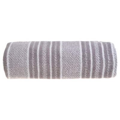 Allure Bath Fashions Cotton Bath Sheet - Grey Stripe - 500gsm - Plush Softness - Image 4
