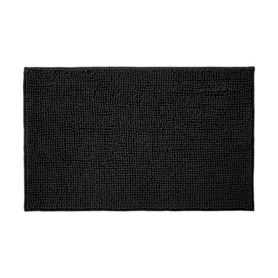 Allure Bath Fashions Chenille Bobble Bath Mat Non Slip 50 X 80Cm - Black