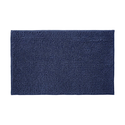 Allure Bath Fashions Chenille Bobble Bath Mat Non Slip 50 X 80Cm - Navy Blue