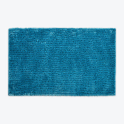 Allure Bath Fashions Velvet Chenille Bobble Bath Mat Non-SlipTurquoise from B&Q
