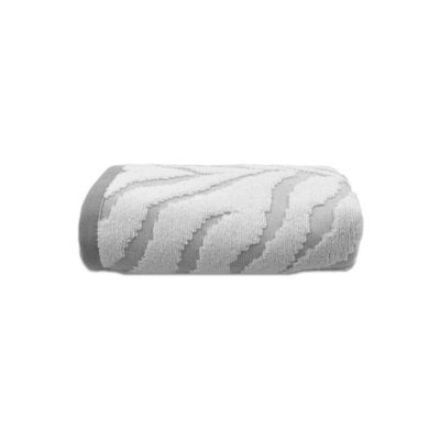 Allure Bath Fashions Zebra Print Sculpted Hand Towel - White/Grey