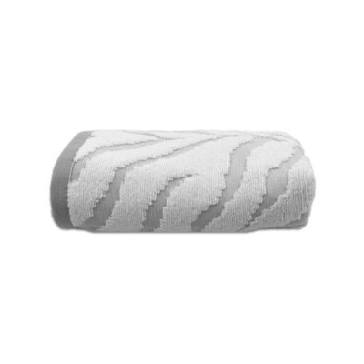 Allure Bath Fashions Zebra Print Sculpted Bath Towel - White/Grey