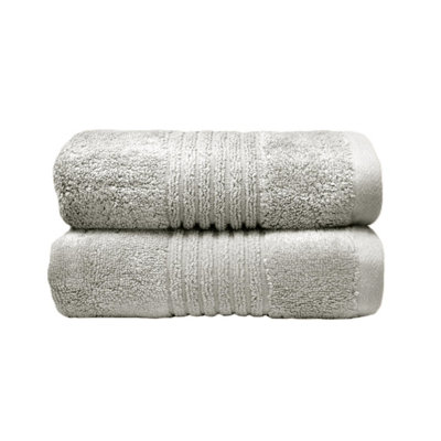 Misona Ultra Soft Bamboo Hand Towels - Silver - 50x90cm - 580GSM - 65% Cotton, 35% Bamboo - Image 7
